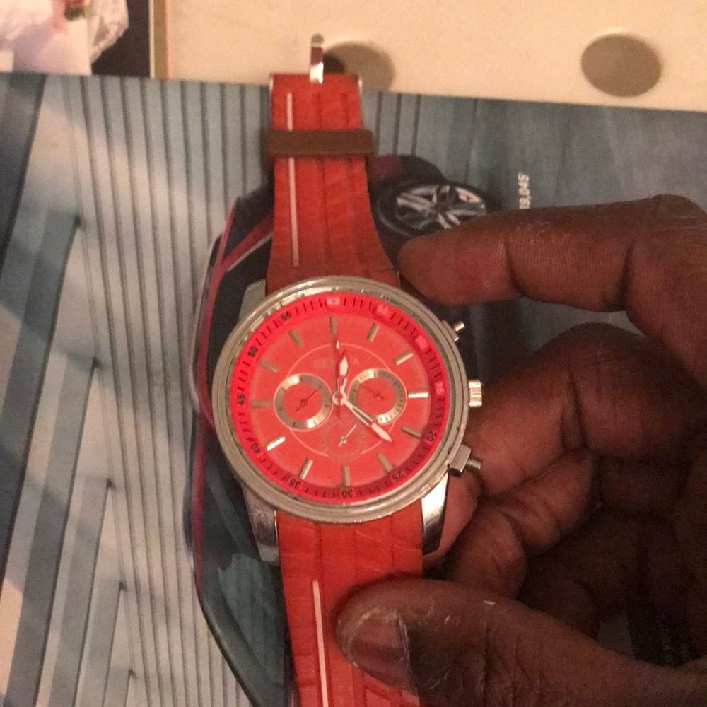 Red men’s watch